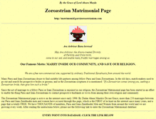 Tablet Screenshot of matrimonial.zoroastrianism.com